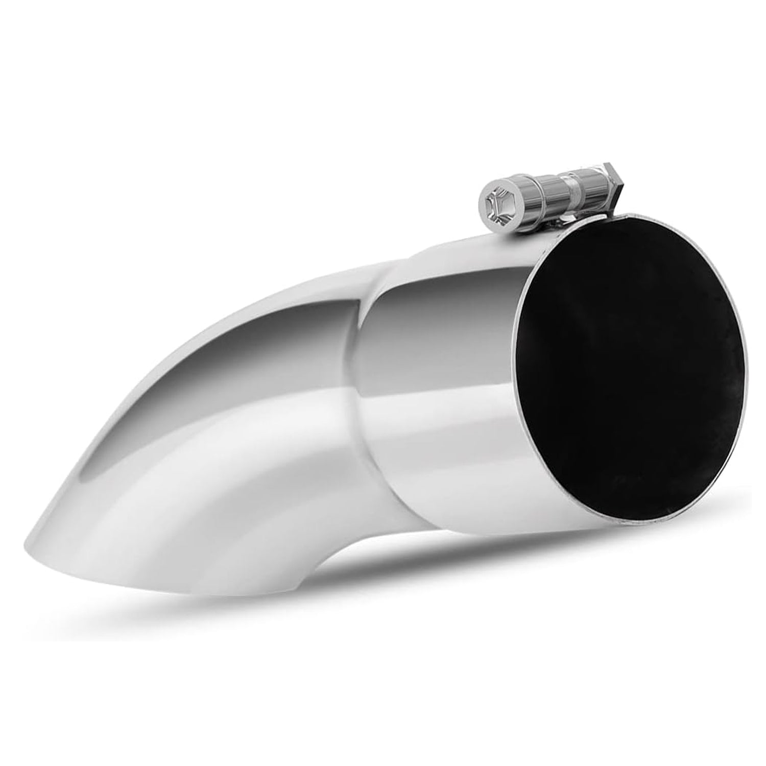 YITAMOTOR 2.5 Inch Inlet Exhaust Tip, 2.5" Inlet 2.5" Outlet 9" Long Stainless Steel Turn Down Tailpipe Tip