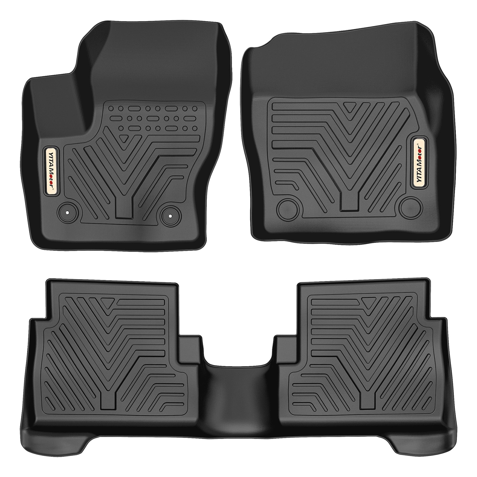 YITAMOTOR® Floor Mats For 2013-2019 Ford Escape, 1st and 2nd Row All Weather Protection Floor Liners