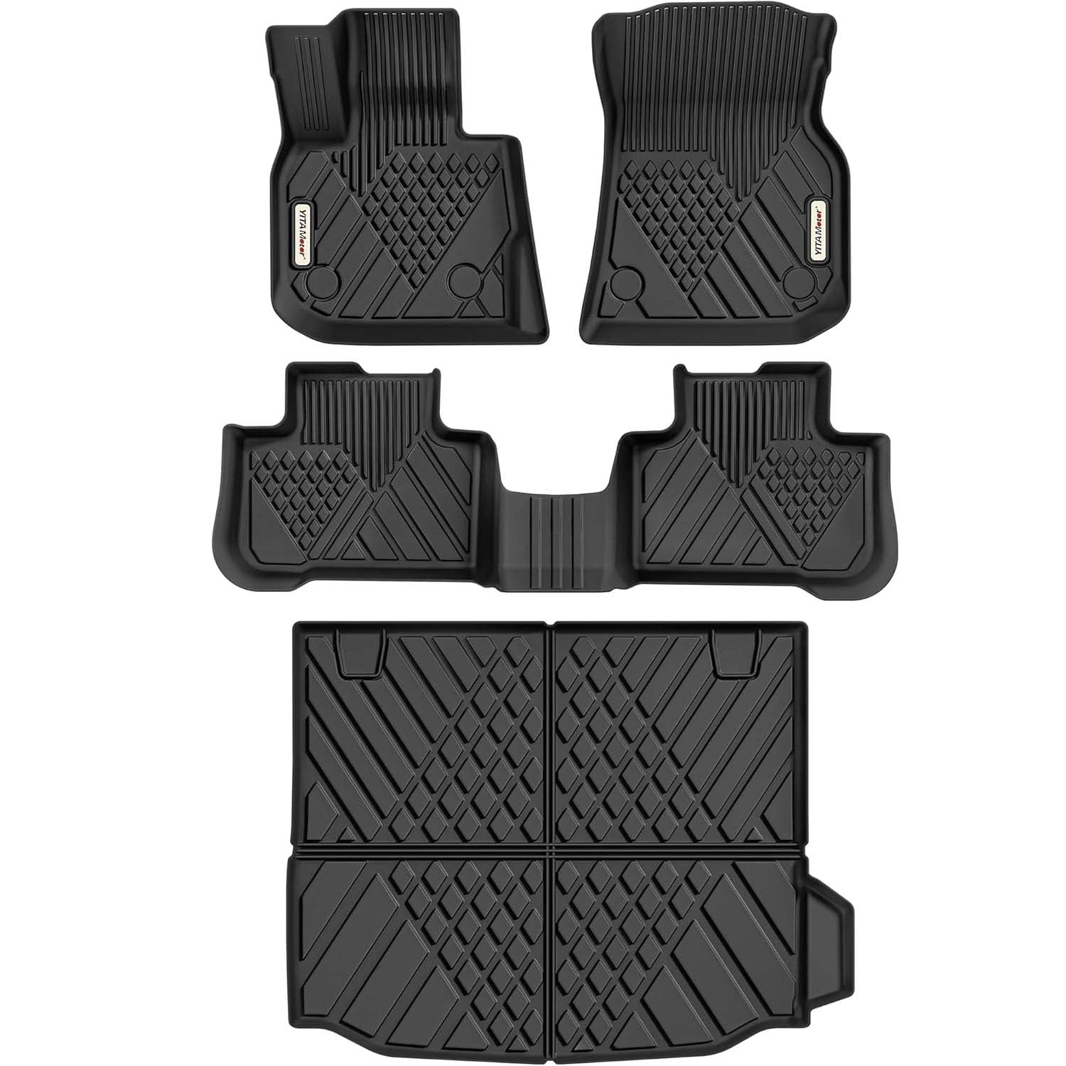 All-Weather Floor Mats Fit for 2018-2024 BMW X3 SUV (Non-Hybrid) - Custom Fit TPE Liners