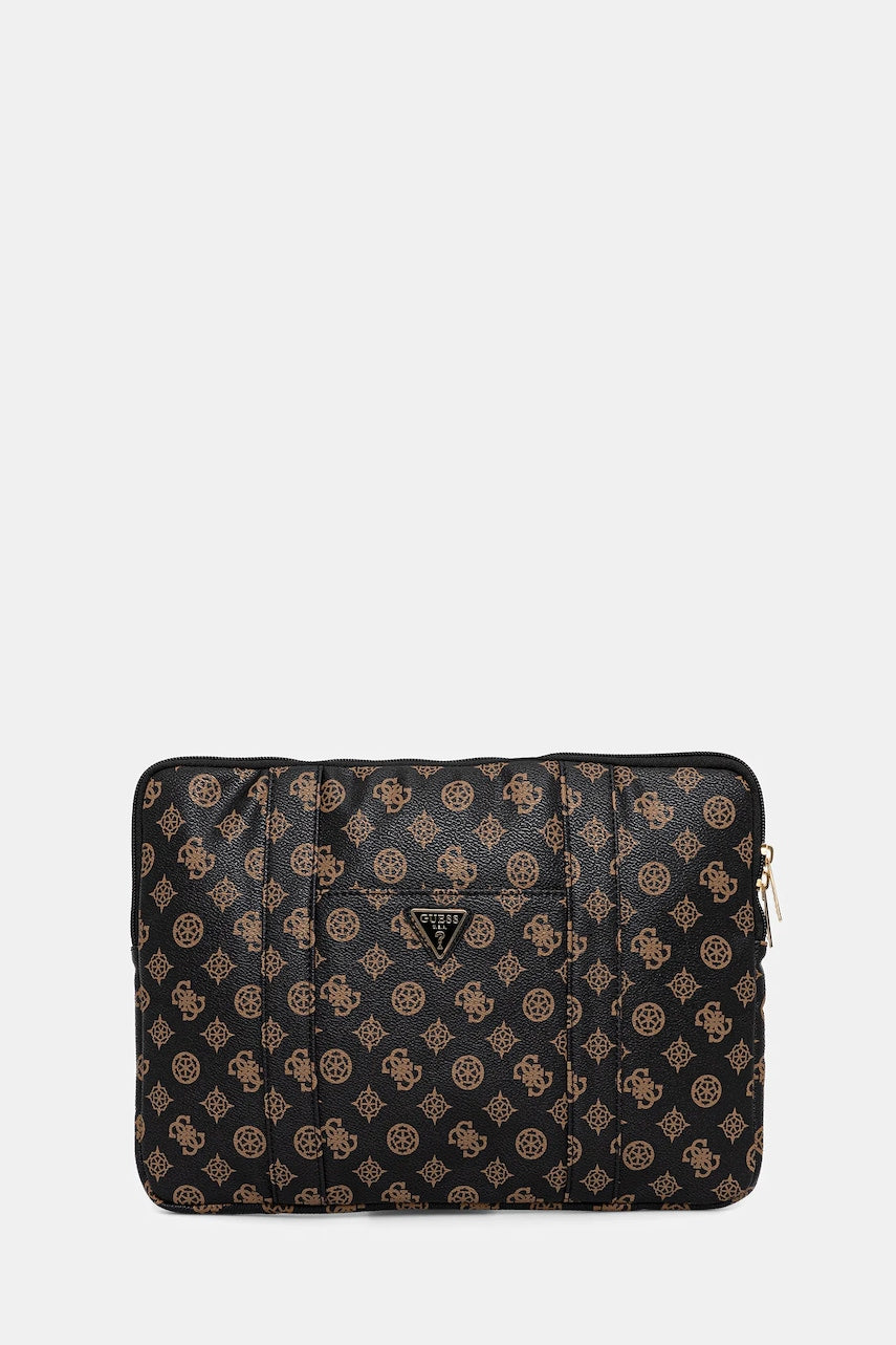 Torba za laptop Guess 14" boja: smeđa, GUCS14ZPGPOSGNK