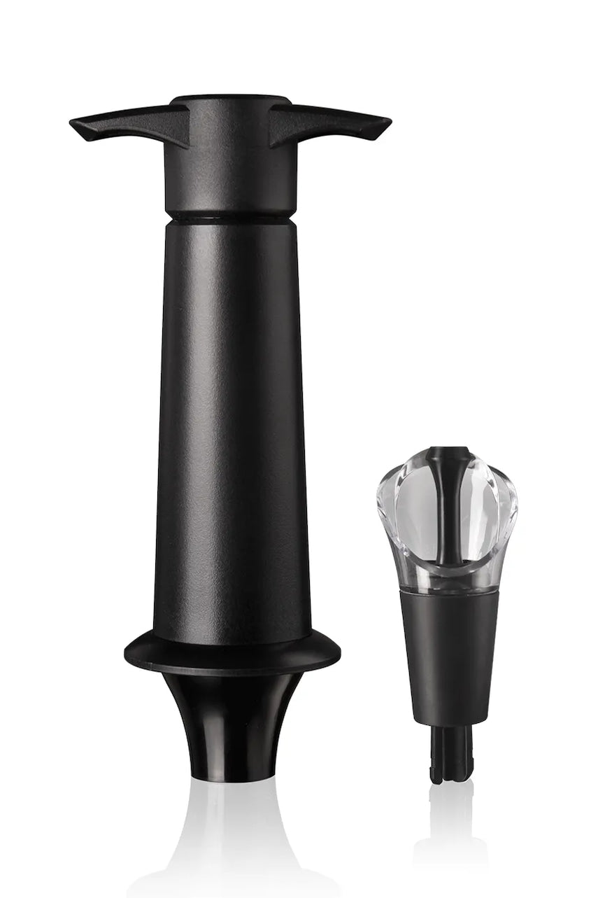 Vakuumska črpalka za vino z nalivalnikom in zamaškom Vacu Vin Wine Server & Saver 7,3 x 4,5 x 13,4 cm črna barva