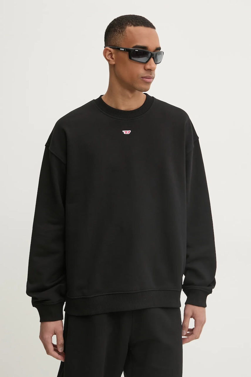 Pulover Diesel S-BOXT-D SWEAT-SHIRT moški, črna barva, A14903.0GEAD