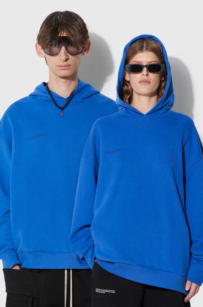 Bombažen pulover Pangaia s kapuco