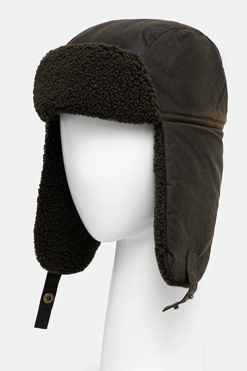 Pamučna kapa Barbour Morar Wax boja: smeđa, od tanke pletenine, pamučne, MHA0710