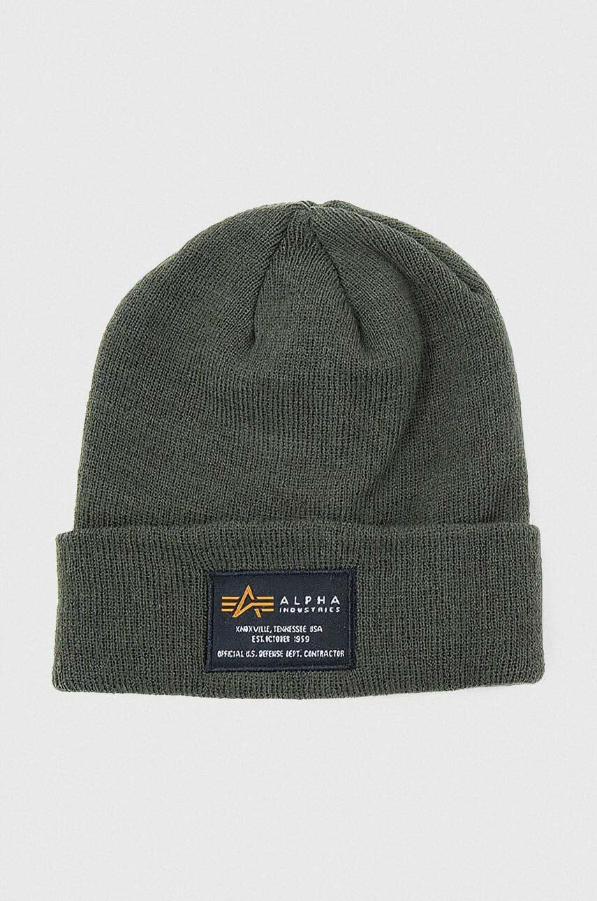 Kapa Alpha Industries Crew Beanie boja: zelena, od tanke pletenine, 128924.257-green