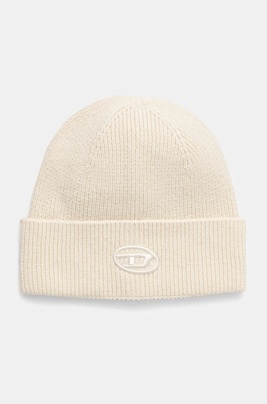 Vunena kapa Diesel K-CODER-FULLY B boja: bež, od tanke pletenine, vunena, A04092.0DAOB