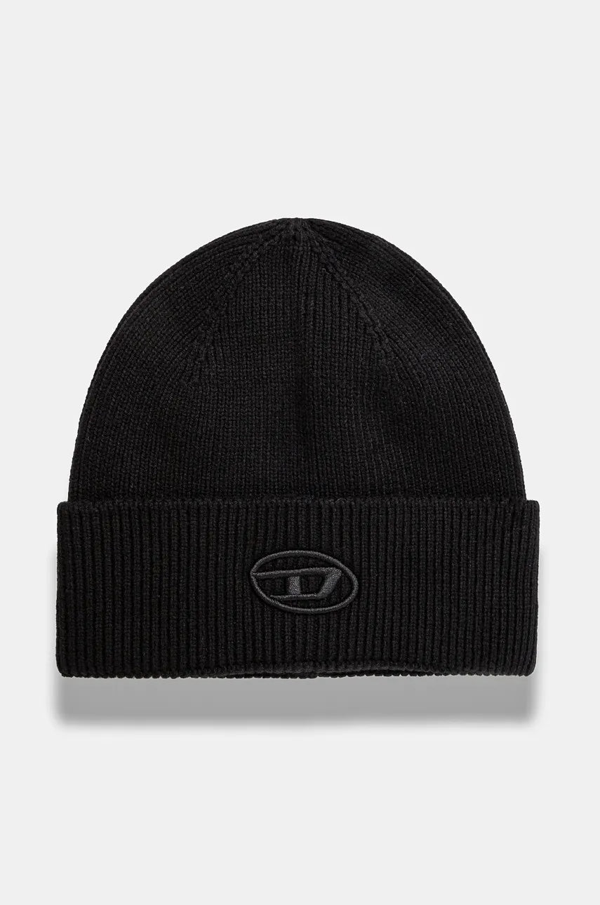 Vunena kapa Diesel K-CODER-FULLY B boja: crna, od tanke pletenine, vunena, A04092.0DAOB