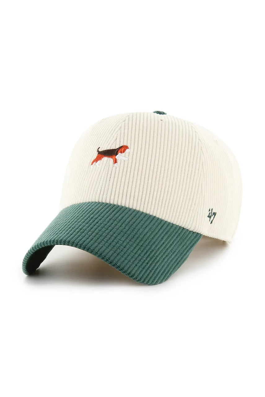 Baseball kapa iz rebrastega žameta 47 brand Dog Cord Base Runner bež barva, XXD-TCBRT02EWS-NT