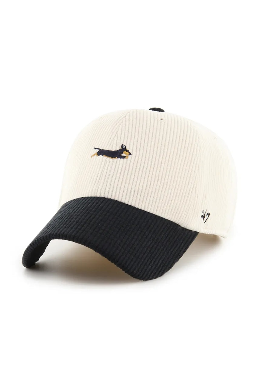 Baseball kapa iz rebrastega žameta 47 brand Dog Cord Base Runner bež barva, XXD-TCBRT14EWS-NT