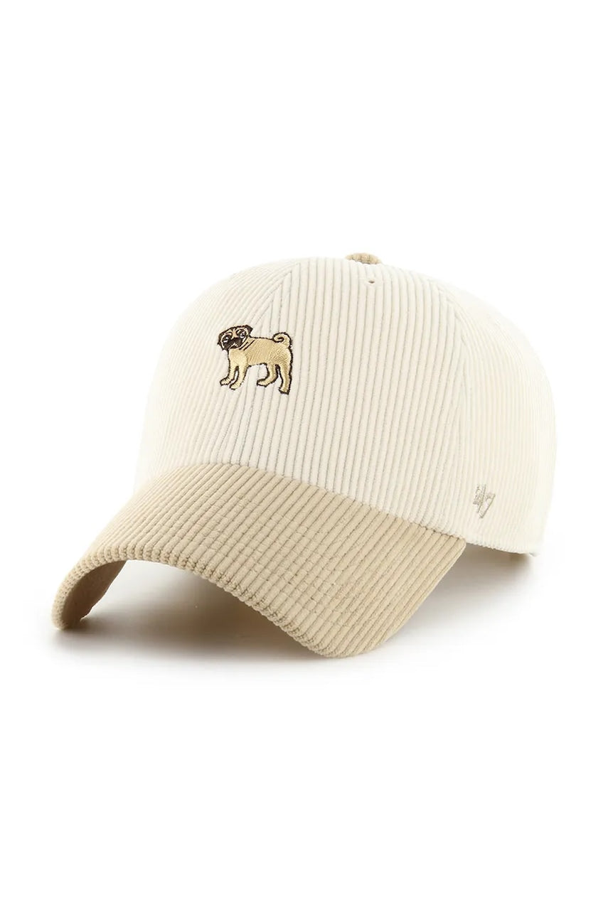 Baseball kapa iz rebrastega žameta 47 brand Dog Cord Base Runner bež barva, XXD-TCBRT28EWS-NT