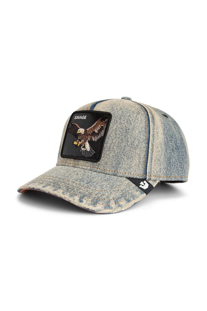 Jeans baseball kapa Goorin Bros Frequent Flyer bež barva, 101-2266