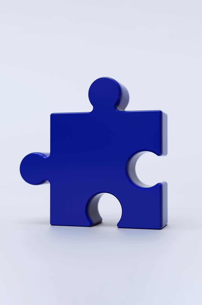 Dekorativna vaza Fluid Market Blue Puzzle Vase