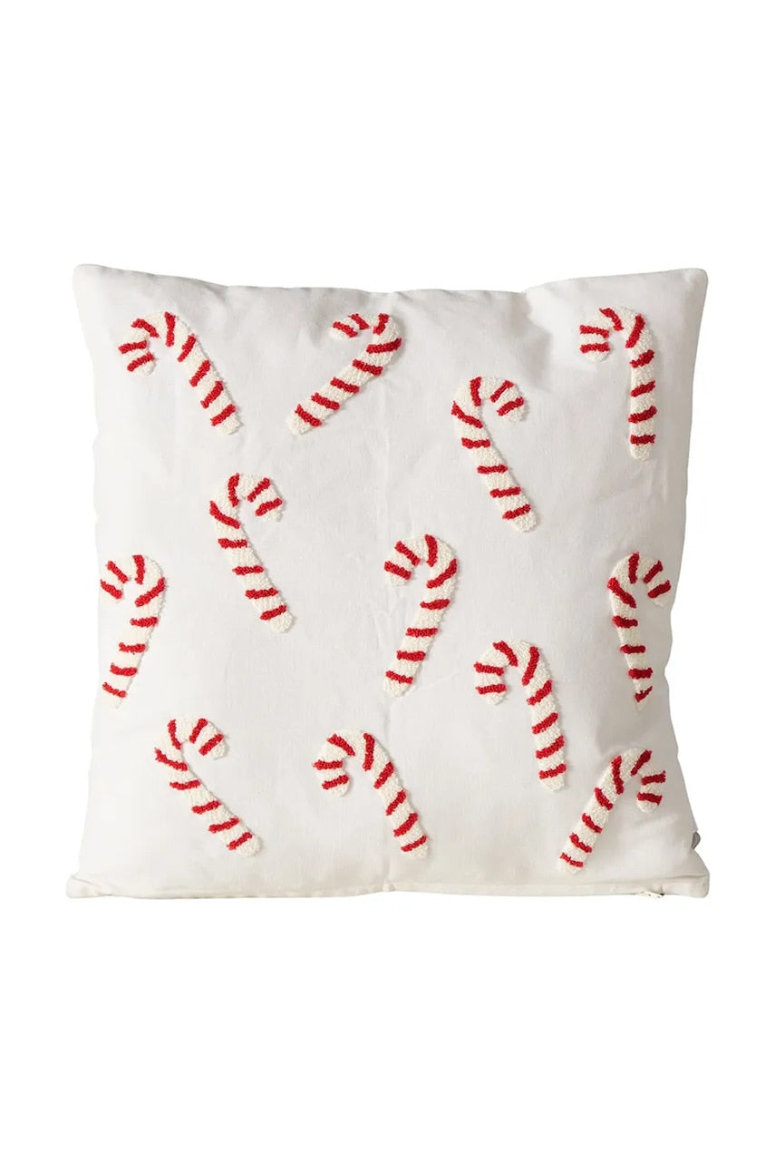 Bombažna dekorativna blazina Boltze Candycane 45 x 45 cm bela barva