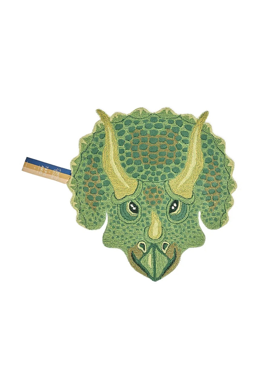 Volnena preproga Doing Goods Triceratop Head zelena barva