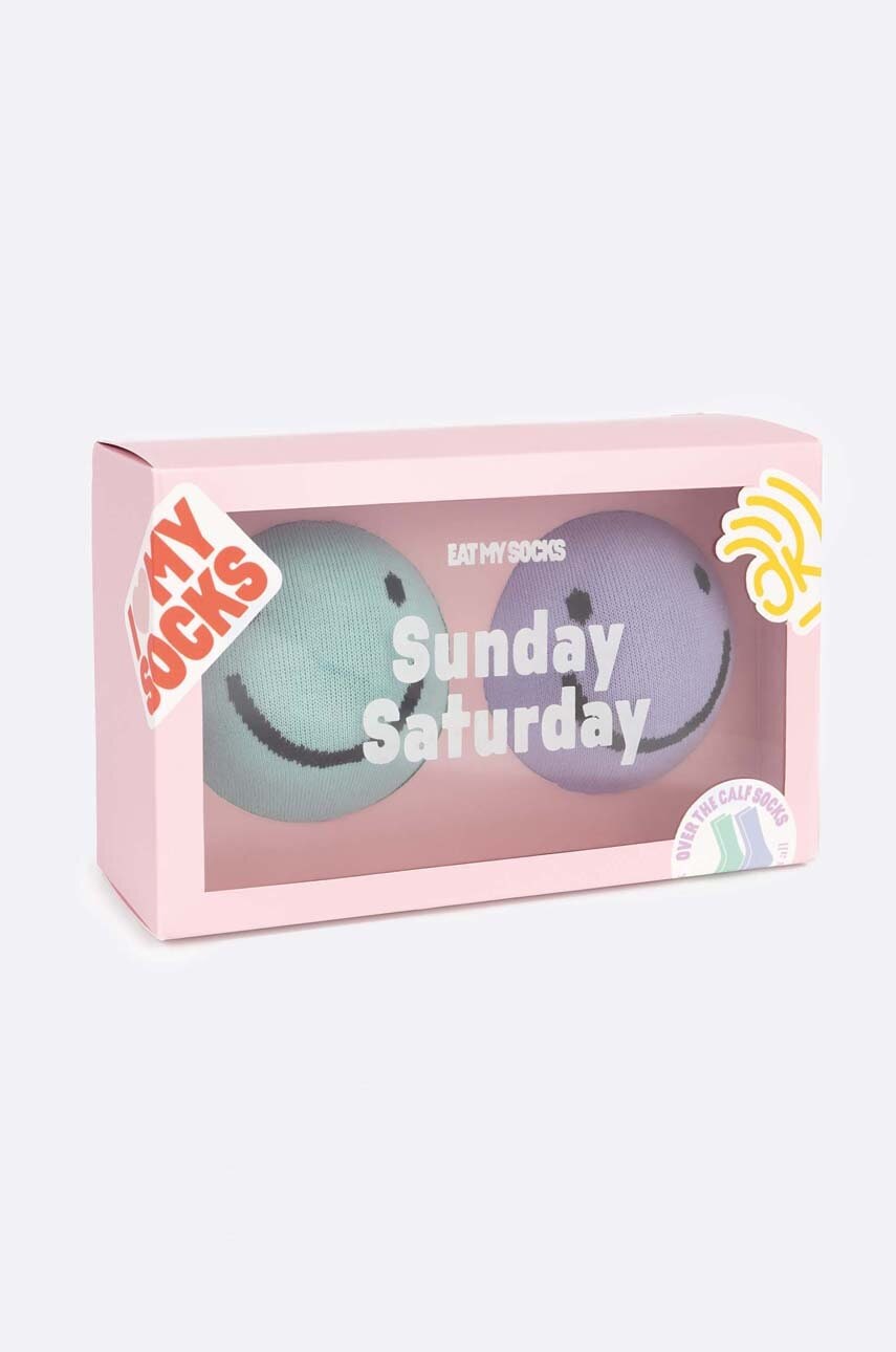 Nogavice Eat My Socks Saturday Sunday 2-pack