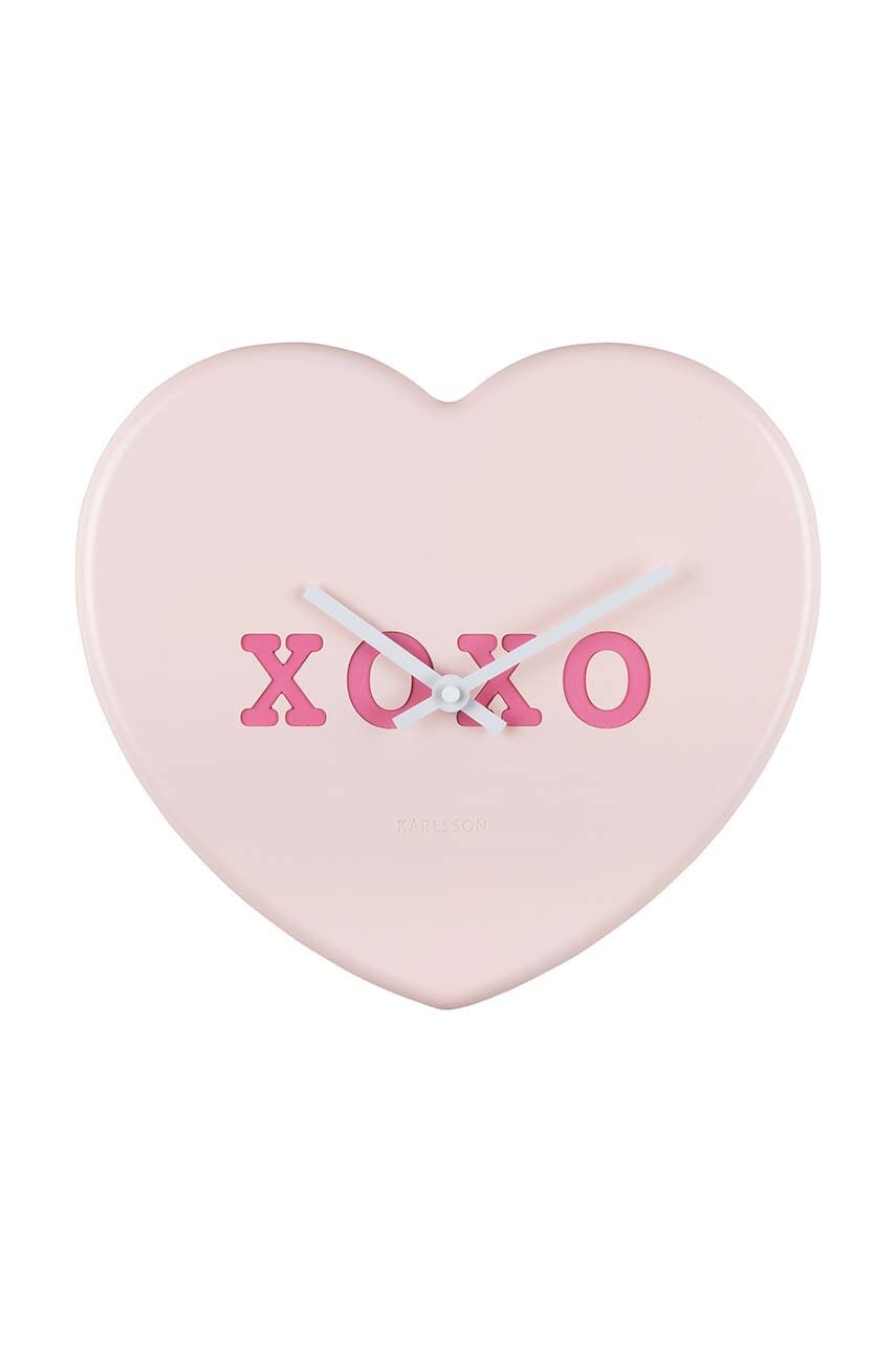 Zidni sat Karlsson Heart Candy