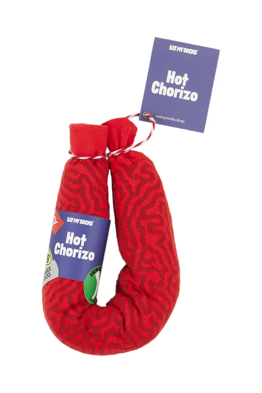 Nogavice Eat My Socks Hot Chorizo rdeča barva