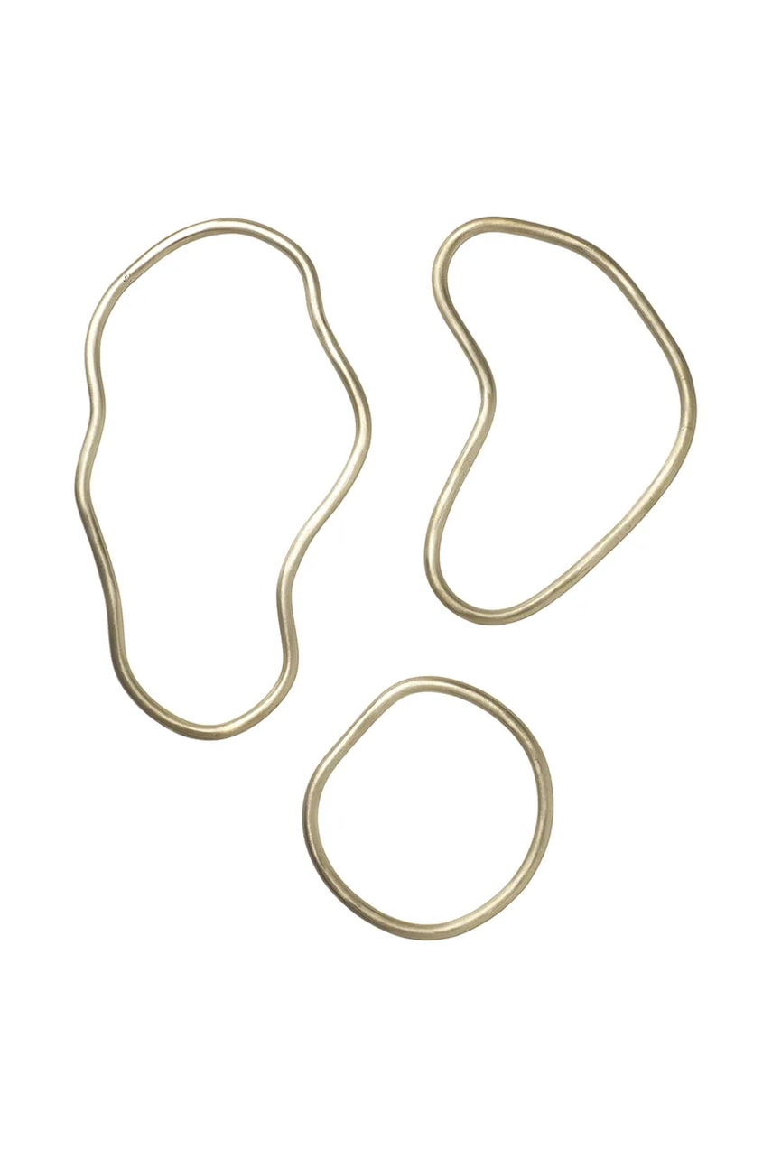 Podloga za topla jela ferm LIVING Pond Trivets 3-pack boja: žuta