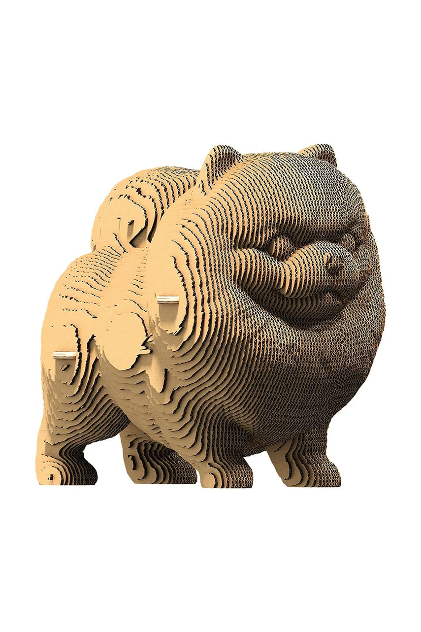 3d puzzle Cartonic Pomeranian 16 x 14 x 10 cm boja: bež