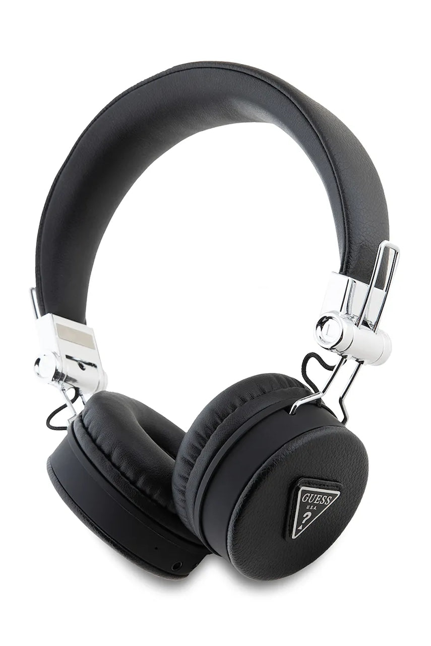 Bežične slušalice Guess Grained Classic Round Shape boja: crna
