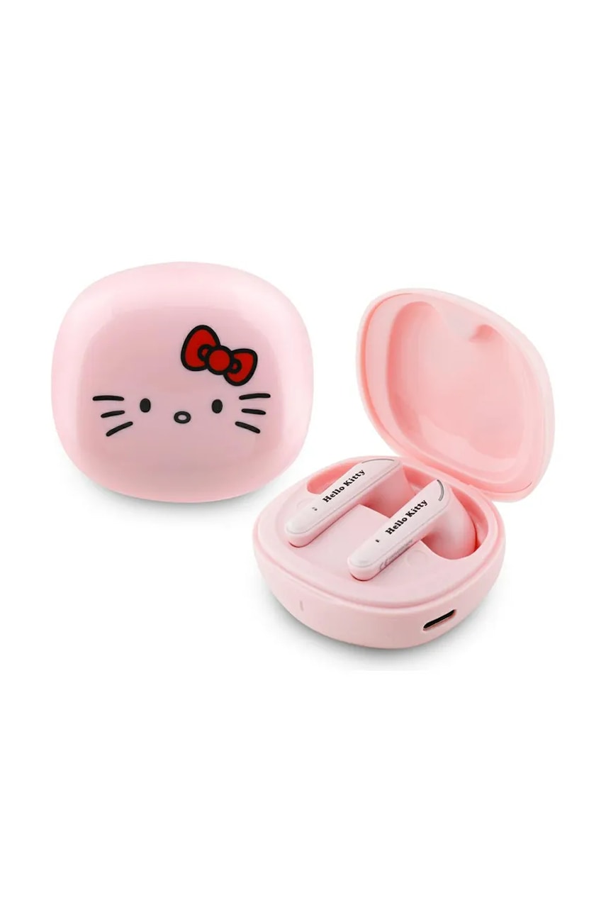 Brezžične slušalke Hello Kitty Hello Kitty Glossy Finish roza barva