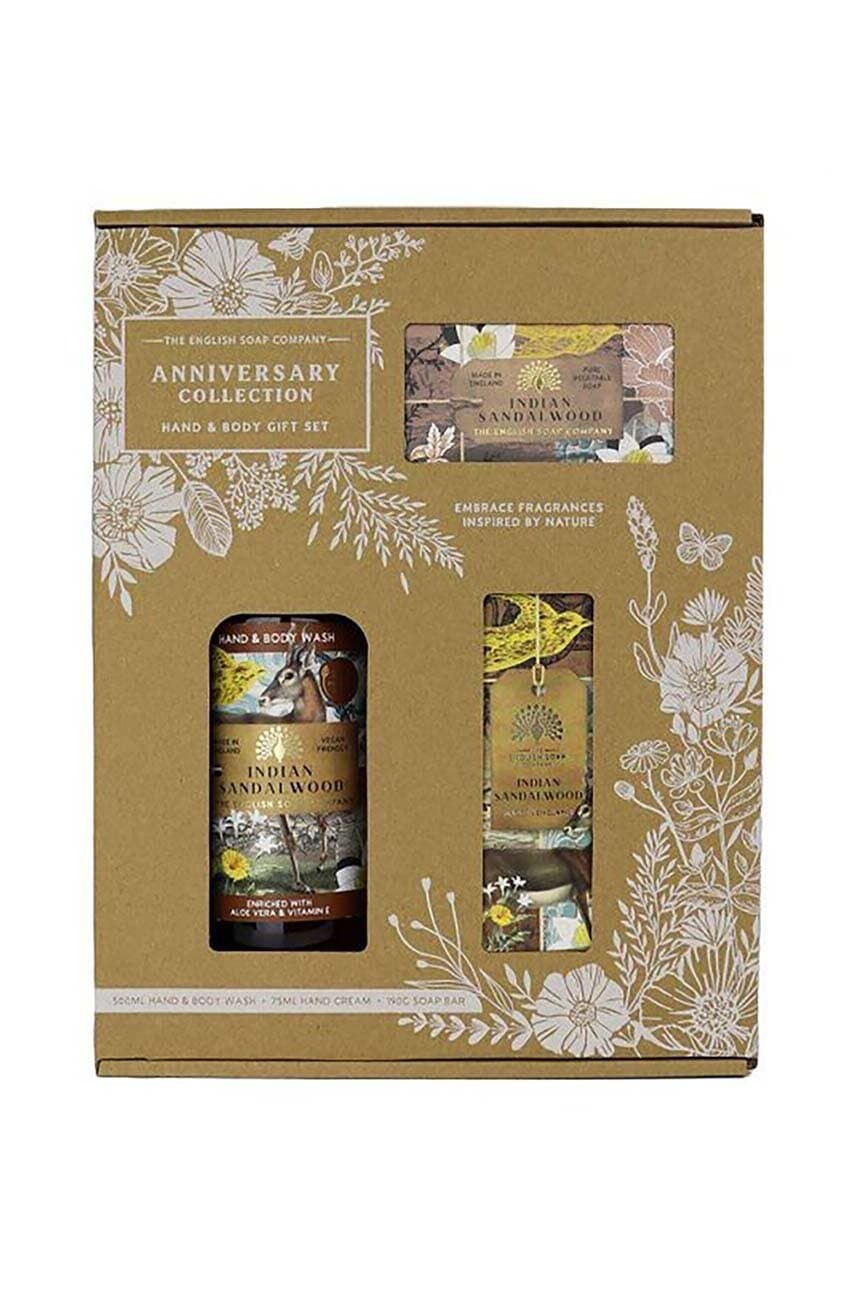 Komplet kozmetike za vsakodnevno nego The English Soap Company Indian Sandalwood 3-pack