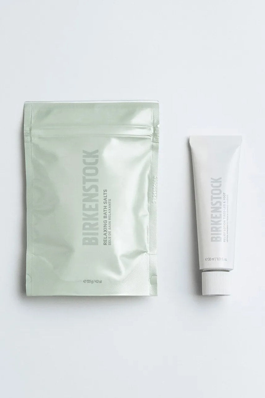 Opuštajuća sol i osvježavajući balzam za stopala Birkenstock Foot Care Essentials 120 g + 30 ml