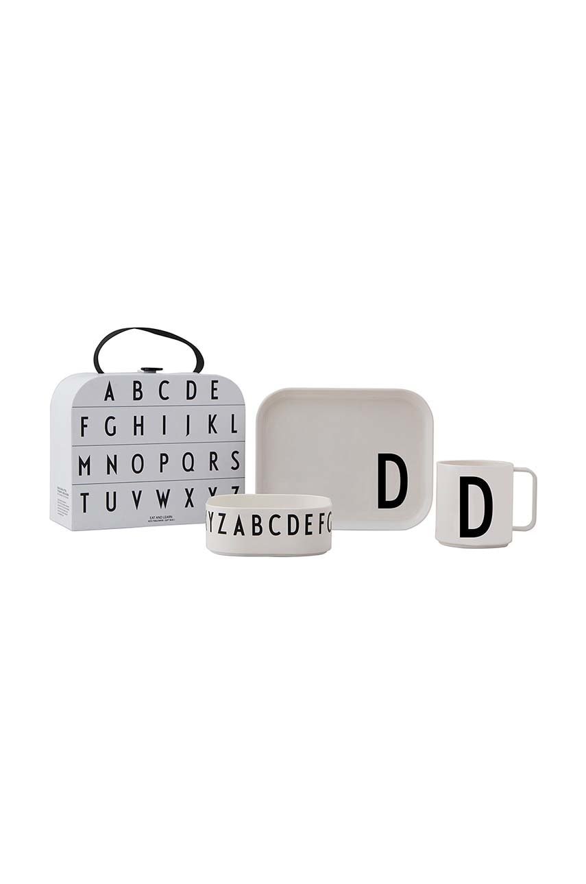 Otroški komplet za zajtrk Design Letters Classics in a suitcase D 4-pack