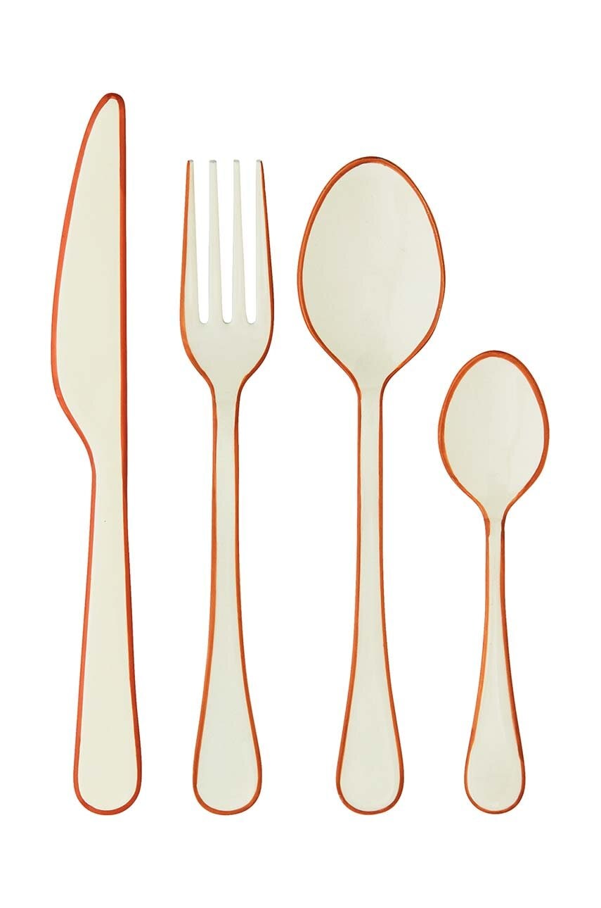 Komplet pribora Madam Stoltz Enamel Cutlery 4-pack
