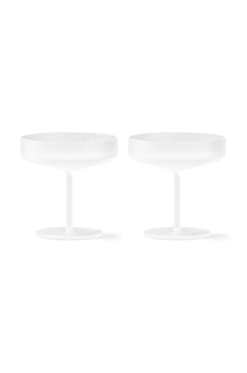 Set čaša za šampanjac ferm LIVING Ripple Champagne Saucers 150 ml 2-pack
