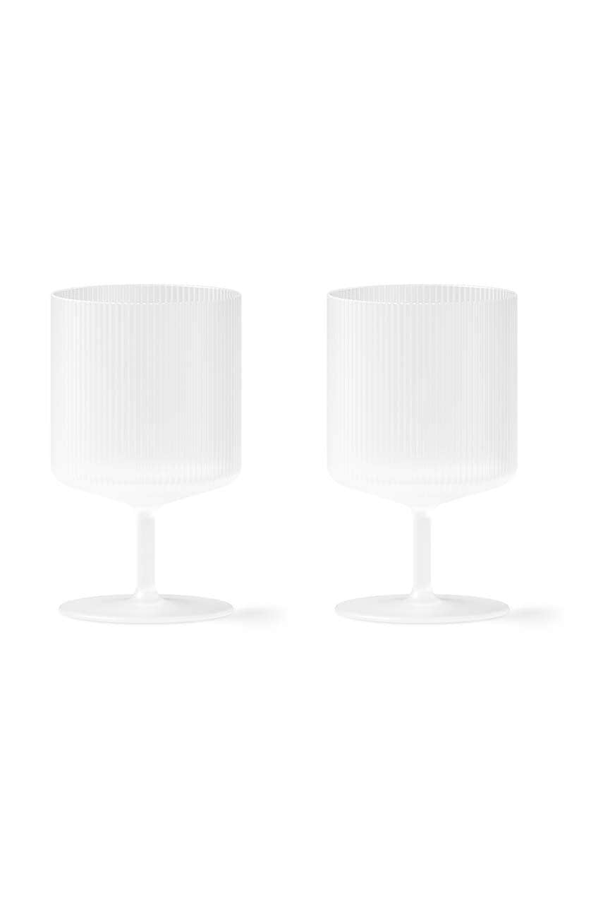 Set čaša za vino ferm LIVING Ripple Wine Glasses 270 ml 2-pack