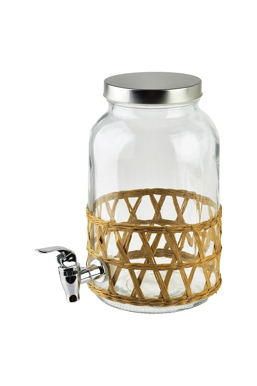 Servirni vrč za vodo s pokrovom in pipo Affek Design Modern Kitchen 3,5 L prozorna barva