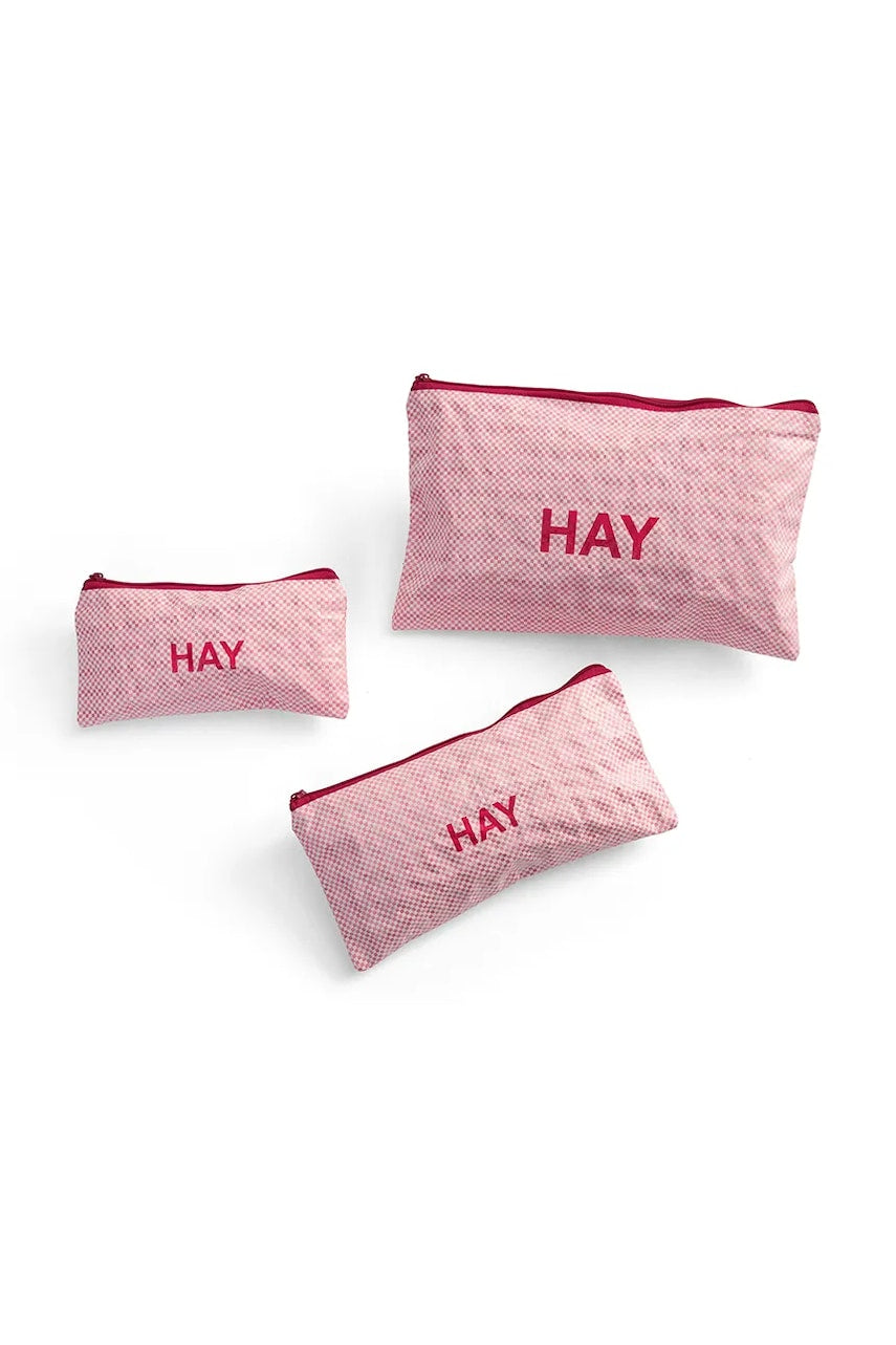 Set vrećica HAY Candy Mono Wash Bag 3-pack boja: ružičasta