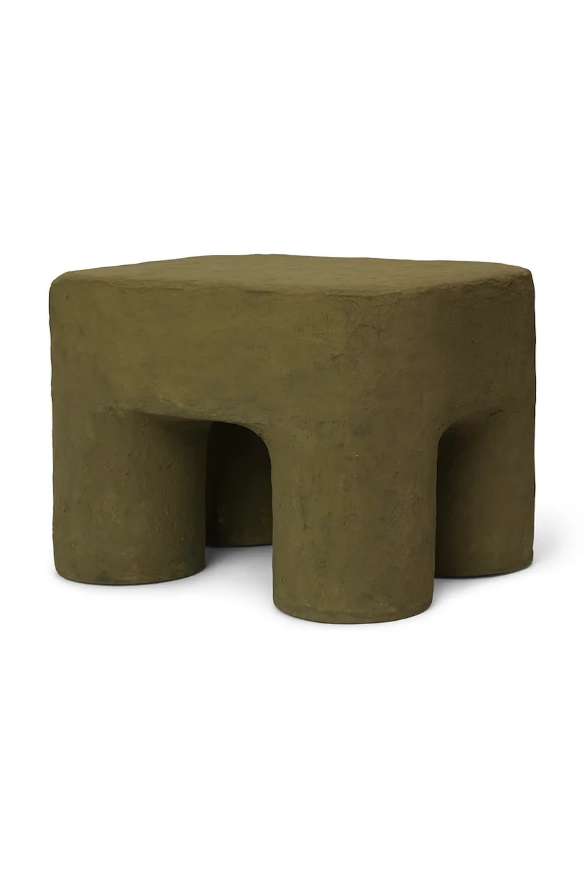 Stolček ferm LIVING Podo Stool zelena barva