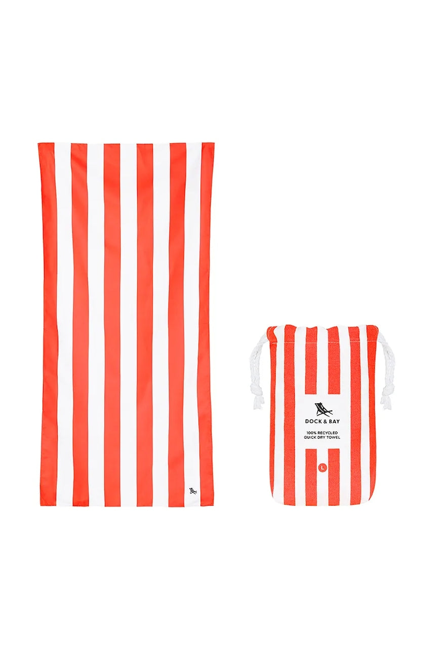 Hitrosušeča brisača za plažo Dock & Bay Waikiki Coral 160 x 90 cm oranžna barva, 0