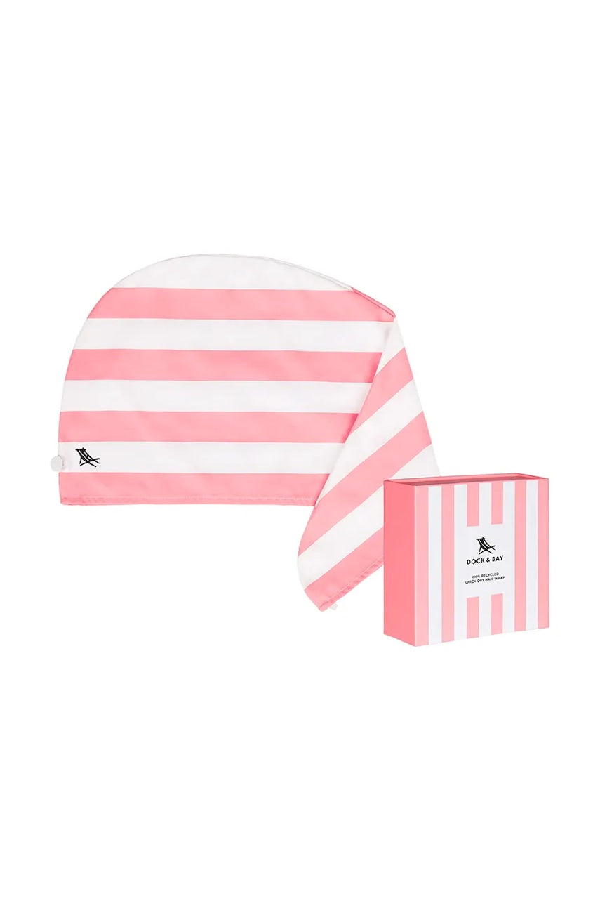 Turban za lase Dock & Bay Malibu Pink M roza barva, 0
