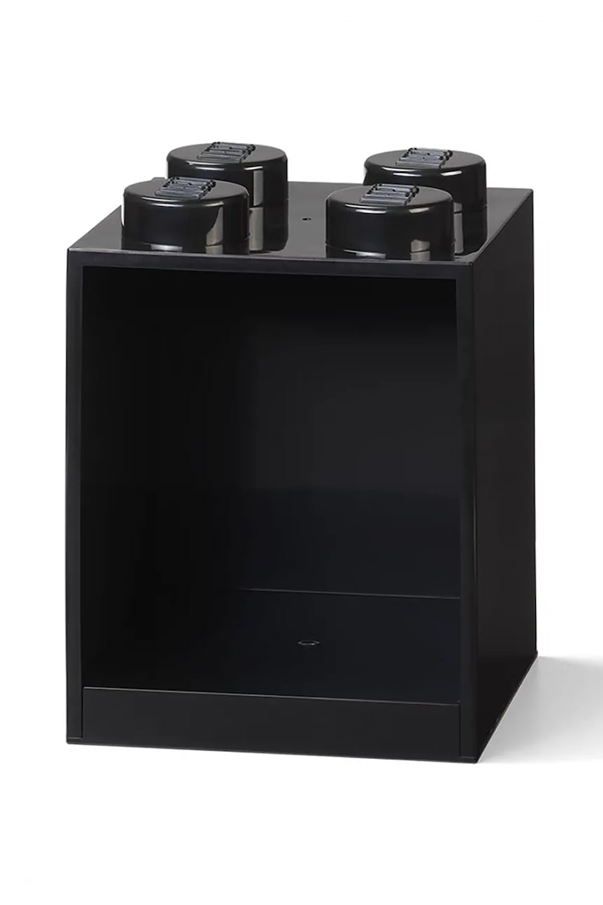 Stenska polica Lego črna barva