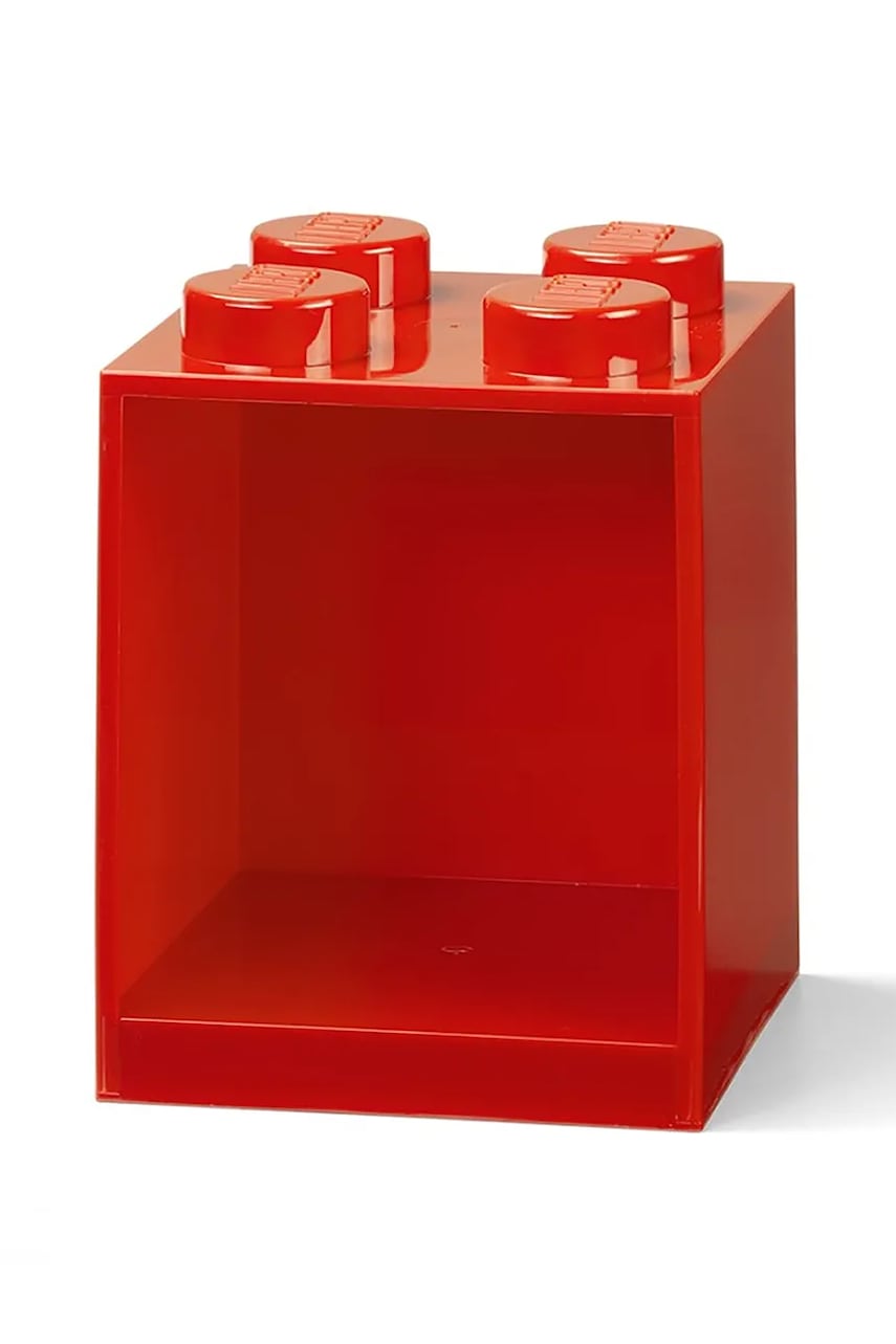 Stenska polica Lego rdeča barva