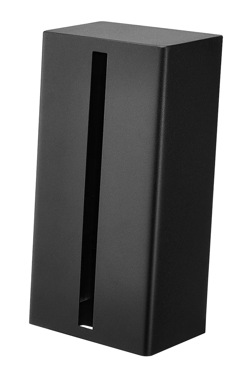 Posoda za robčke Yamazaki Tower 12,6 x 9,7 x 23,7 cm črna barva