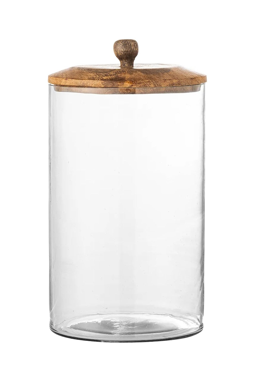 Posoda s pokrovom Bloomingville Mariola 15 x 25 cm prozorna barva