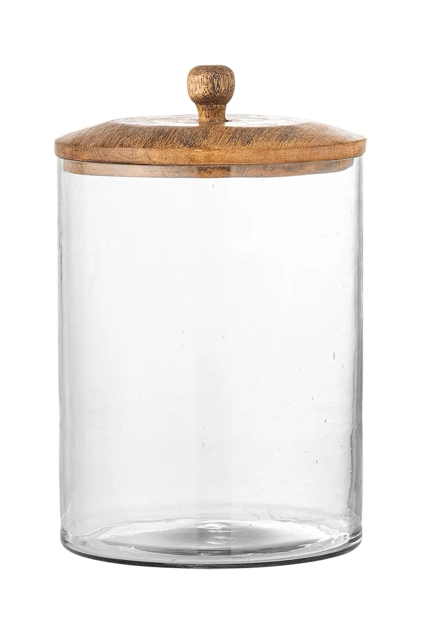 Posoda s pokrovom Bloomingville Mariola 15 x 20 cm prozorna barva