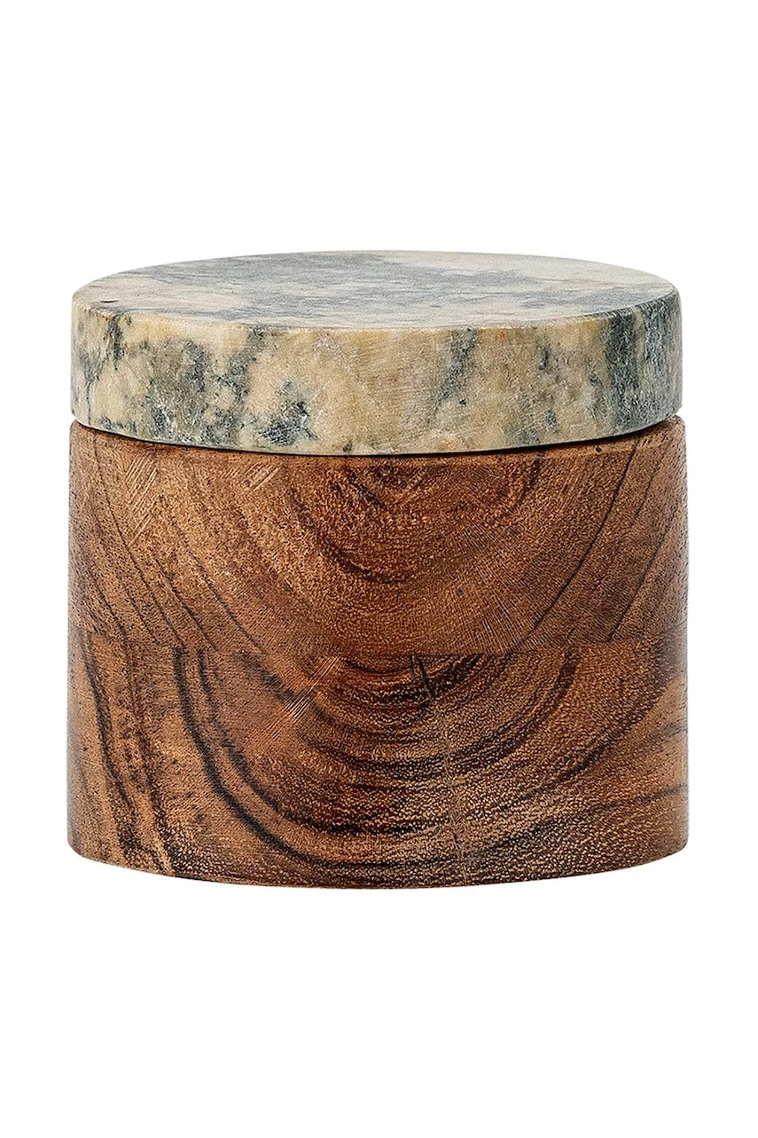 Posoda s pokrovom Bloomingville Lisanne 7 x 6,5 cm rjava barva