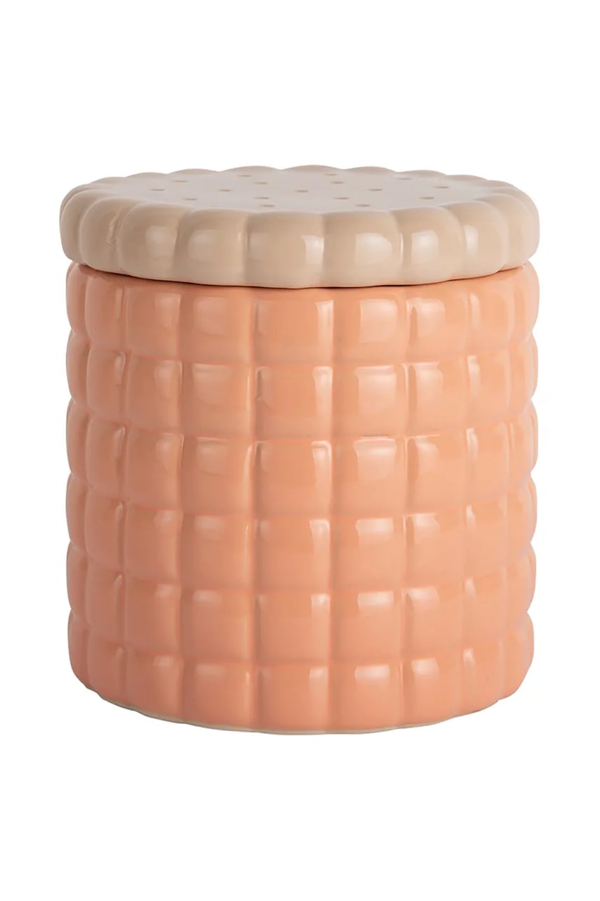 Posoda s pokrovom Present Time Jar Biscuit Box 15 cm oranžna barva