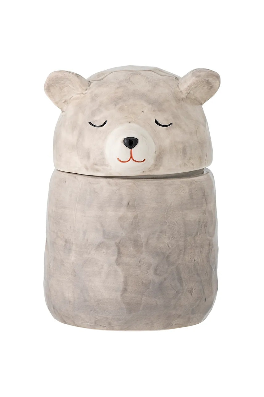 Posoda s pokrovom Bloomingville Puk Jar 440 ml siva barva