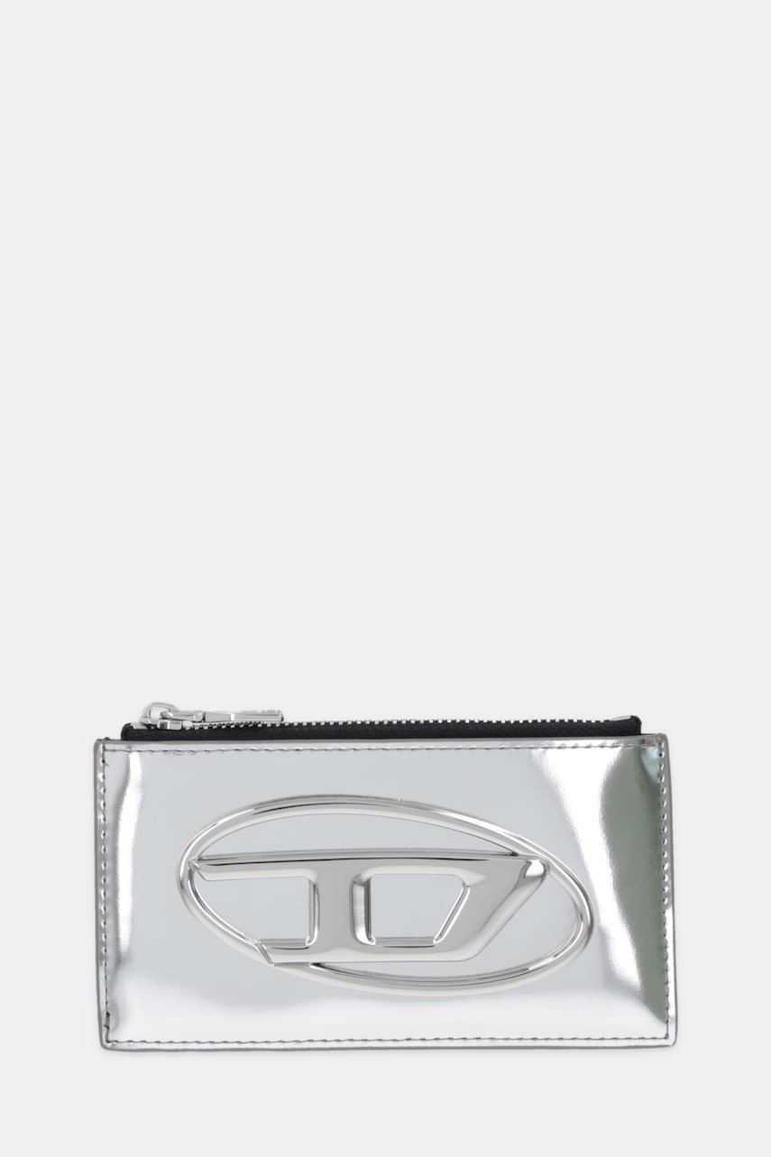 Usnjena denarnica Diesel 1DR 1DR CARD HOLDER III ženska, srebrna barva, X10270.PS202