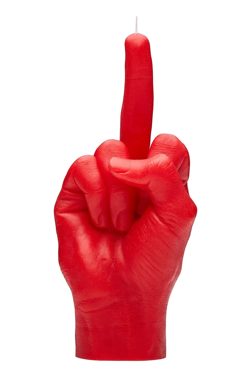 Dekorativna sveča CandleHand F*ck you 380 g rdeča barva
