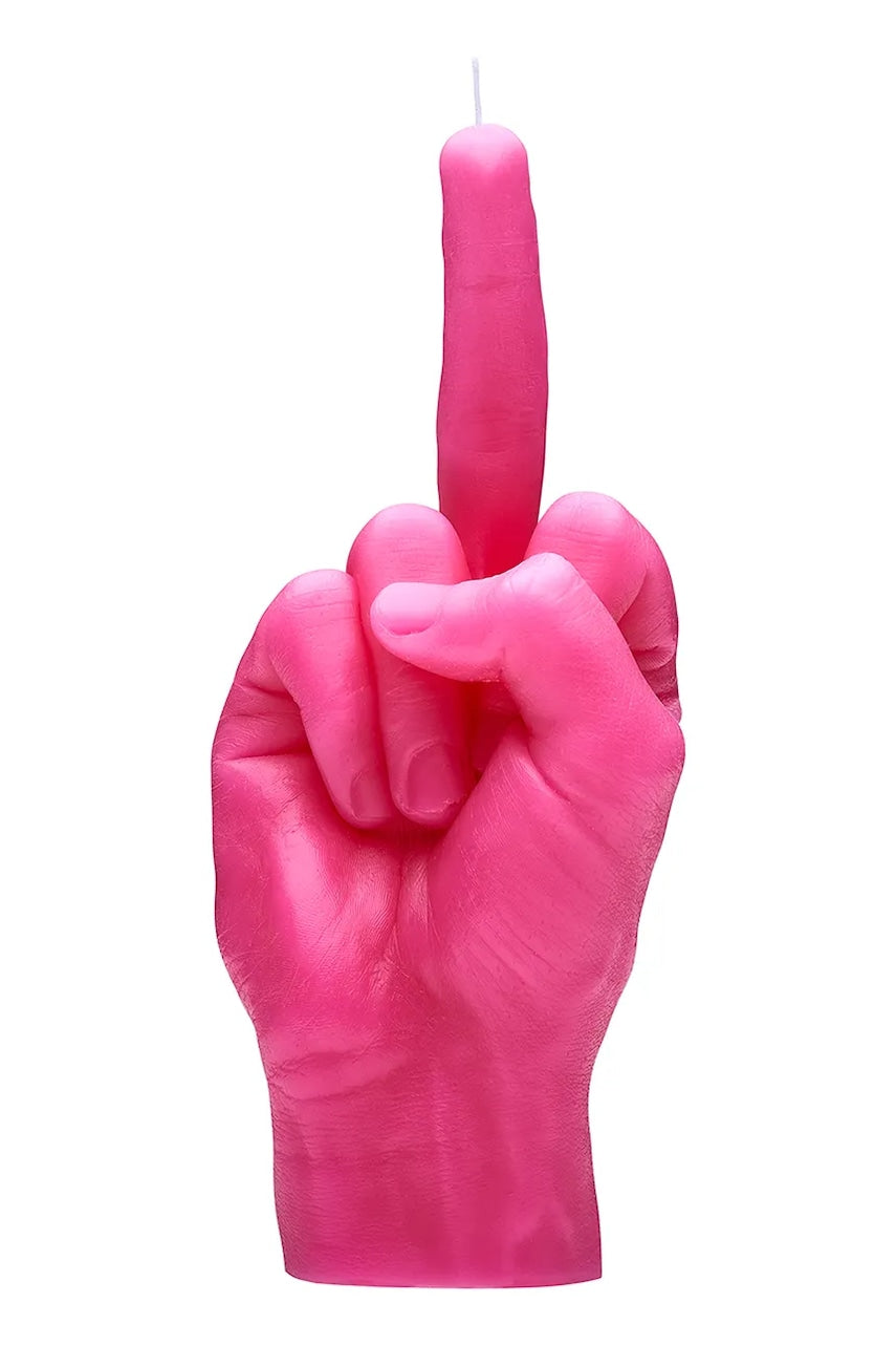 Dekorativna sveča CandleHand F*ck you 380 g roza barva
