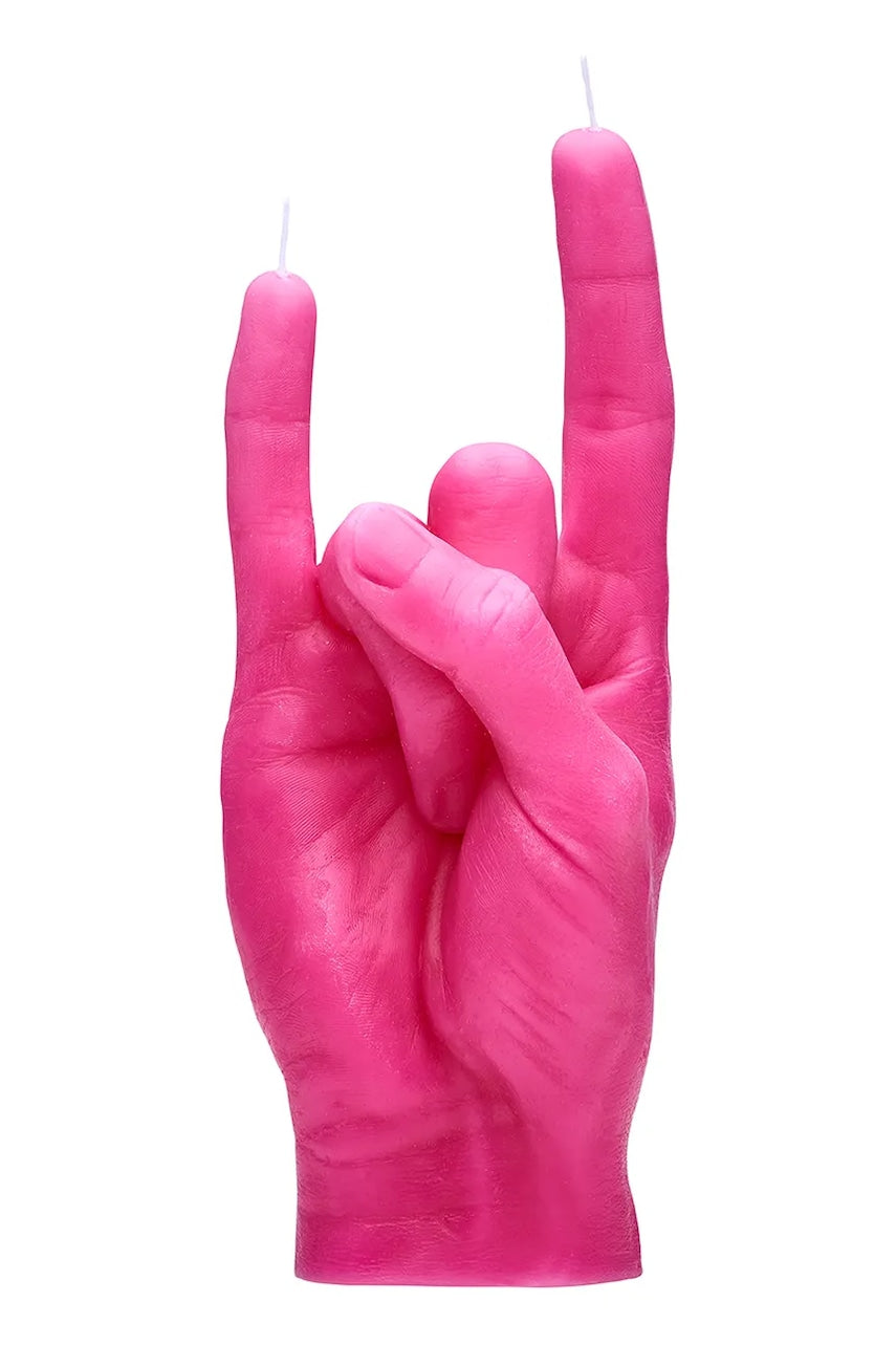 Dekorativna sveča CandleHand You Rock 310 g roza barva