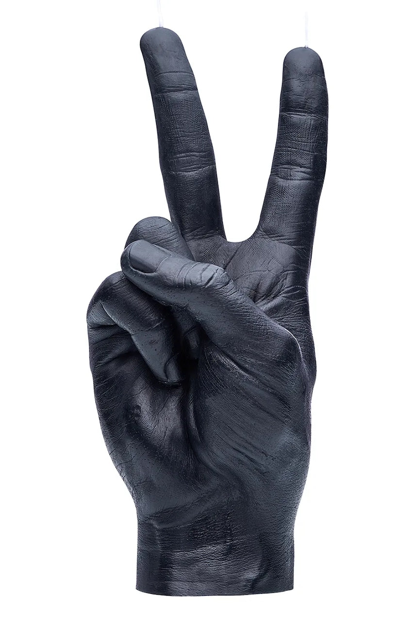 Ukrasna svijeća CandleHand Peace 360 g boja: crna