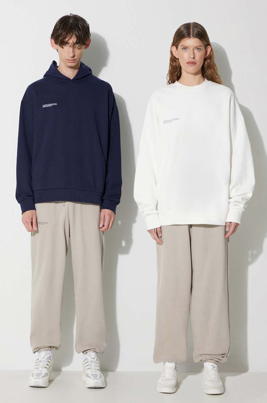 Bombažen spodnji del trenirke Pangaia siva barva